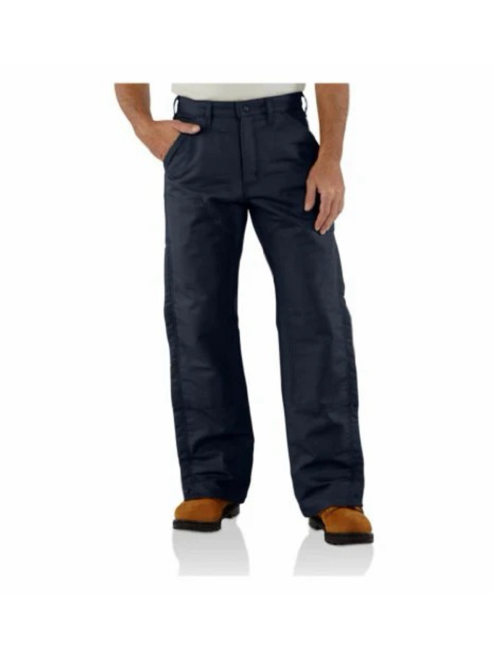 Carhartt FRB194 Men's
Flame Resistant Quilt Lined
Canvas Jean Navy blue 36X30
